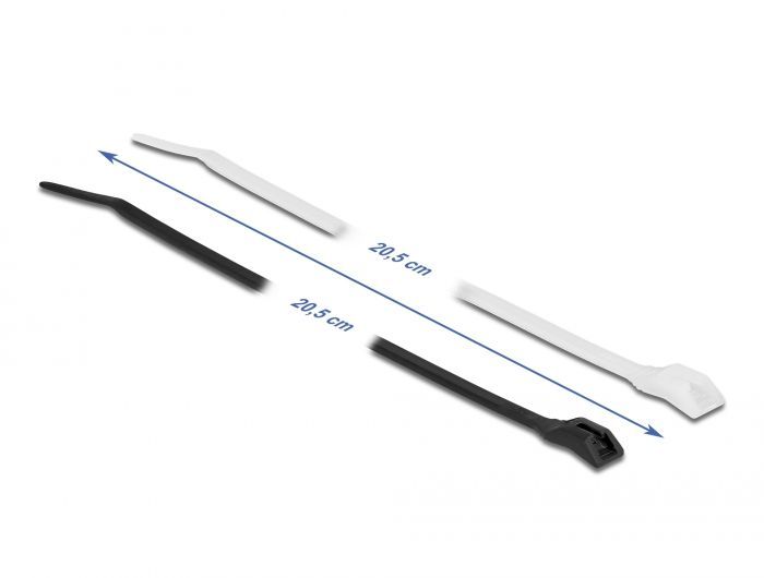 DeLock Cable tie with flat head L 205 x W 2.5mm 100 pieces