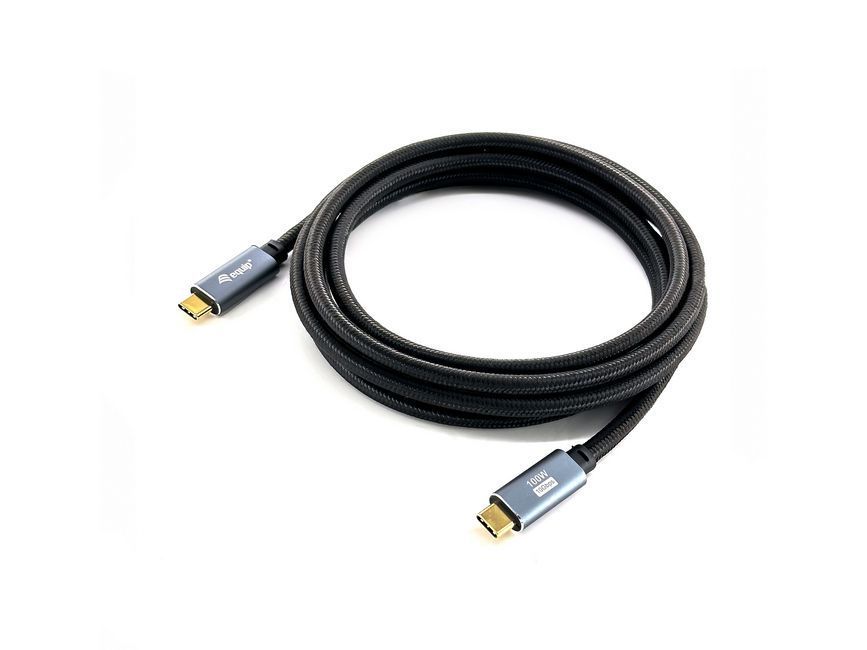 EQuip USB-C 3.2 Gen2 to USB-C 100W cable 2m Black EQuip USB-C 3.2 Gen2 to USB-C 100W cable 2m Black