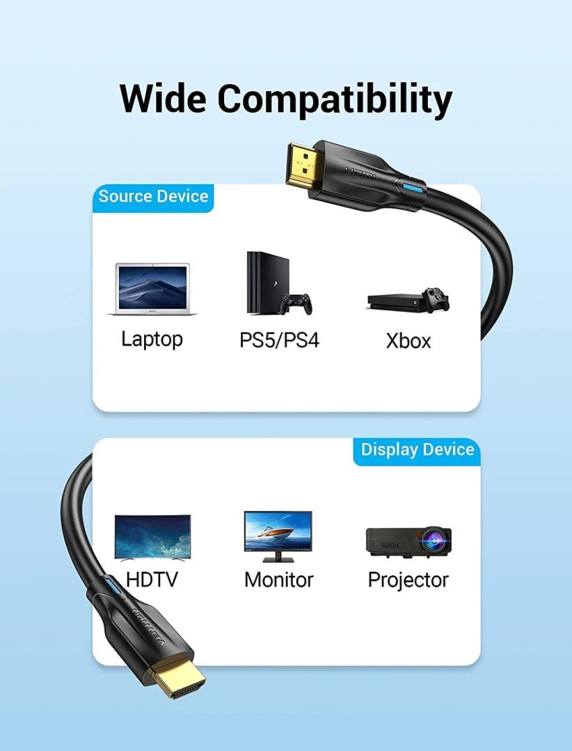 Vention HDMI A male - HDMI A male cable 1,5m Black Vention HDMI A male - HDMI A male cable 1,5m Black