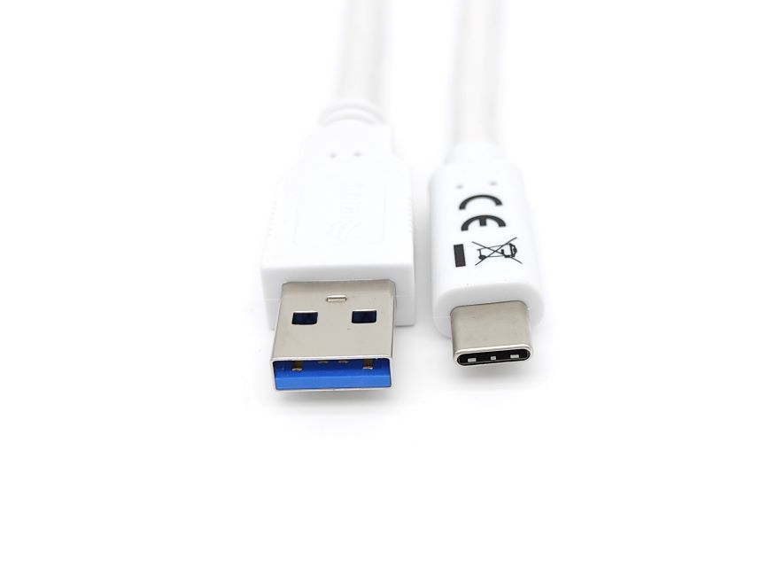 EQuip USB-C 3.2 Gen1 to USB-A cable 2m White EQuip USB-C 3.2 Gen1 to USB-A cable 2m White