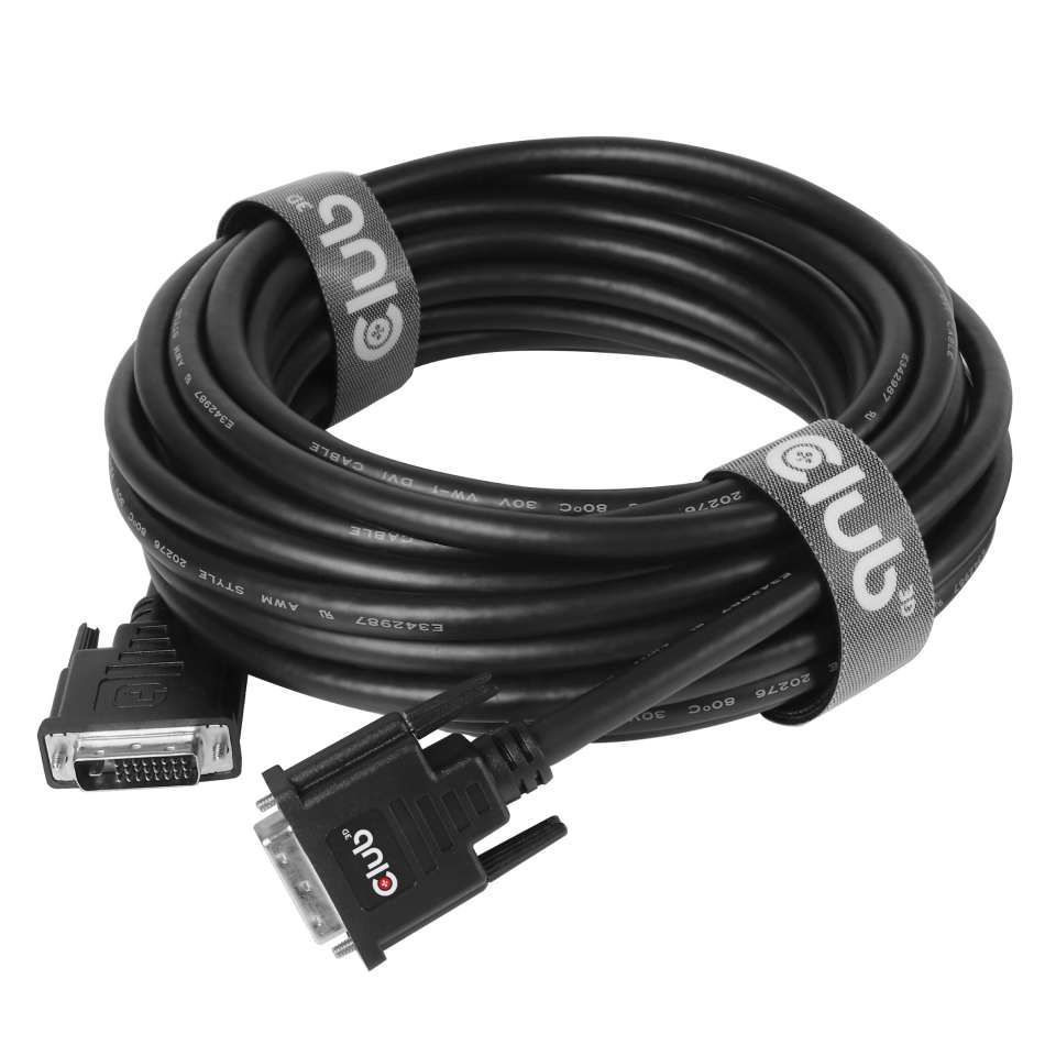 Club3D DVI-D (Dual Link) Bidirectional cable 10m Black Club3D DVI-D (Dual Link) Bidirectional cable 10m Black