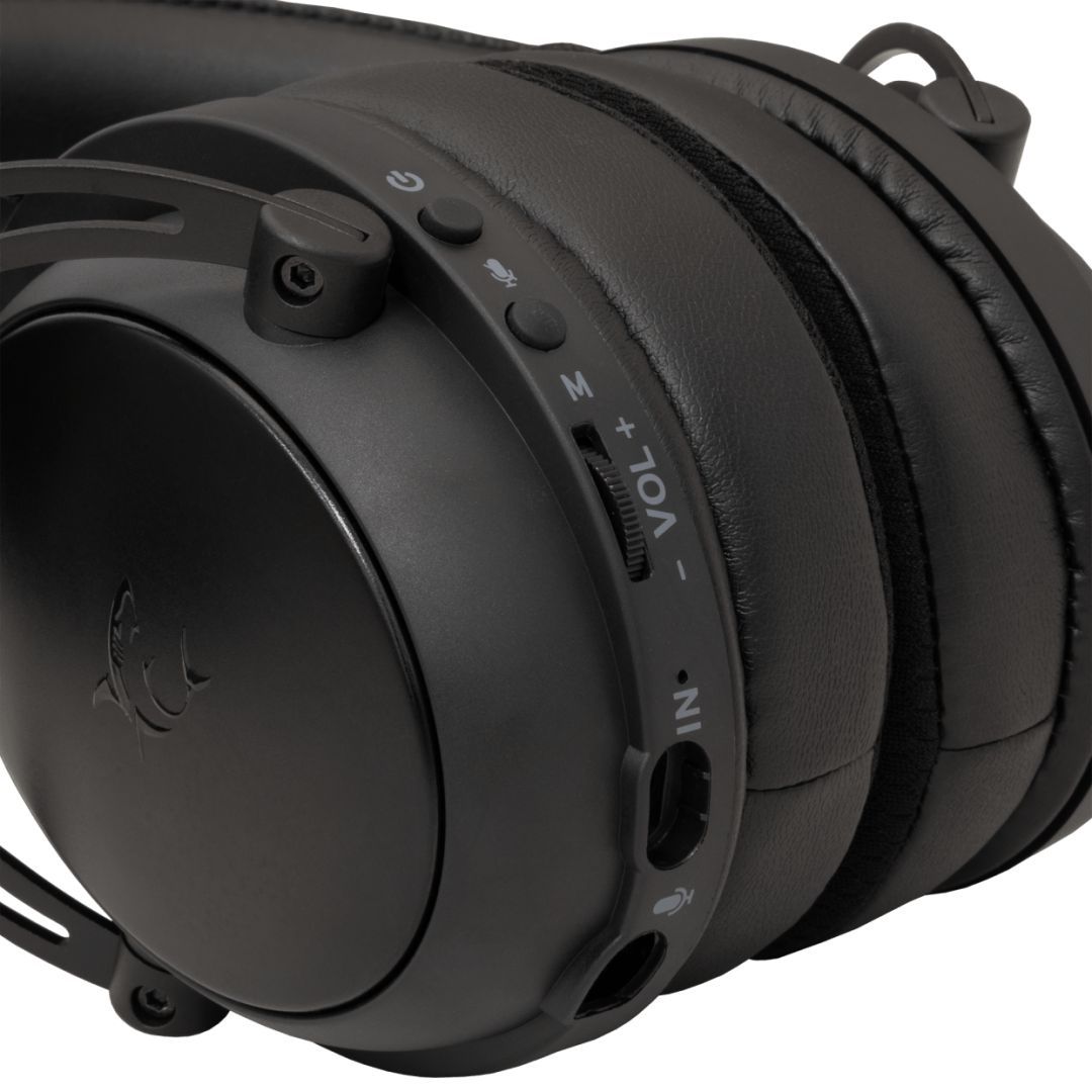 White Shark Gorilla Pro Wireless Bluetooth Gaming Headset Black White Shark Gorilla Pro Wireless Bluetooth Gaming Headset Black