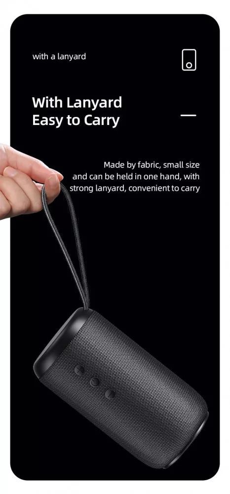 Usams Portable Bluetooth speaker Black Usams Portable Bluetooth speaker Black