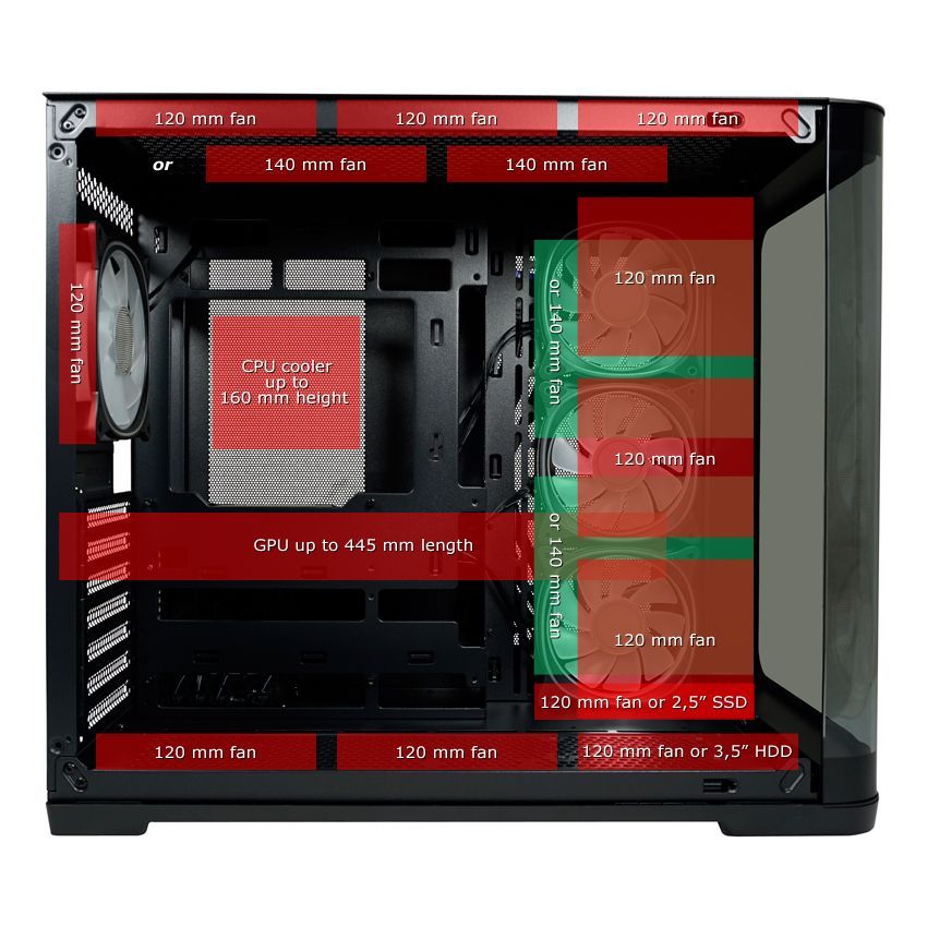 LC Power Gaming 8001B Tempered Glass Pro-Storm Dark