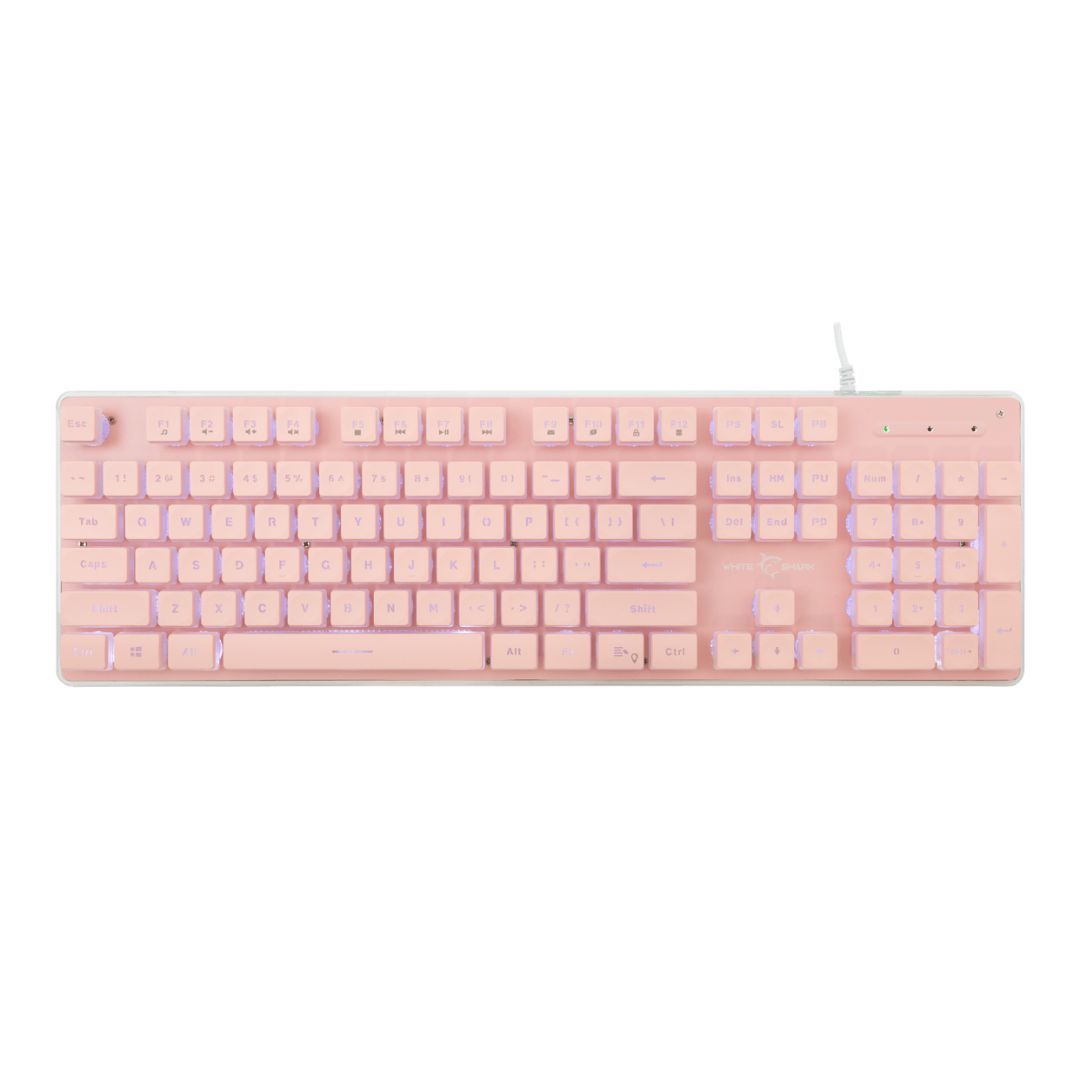 White Shark Tachi Gaming Keyboard Pink US White Shark Tachi Gaming Keyboard Pink US