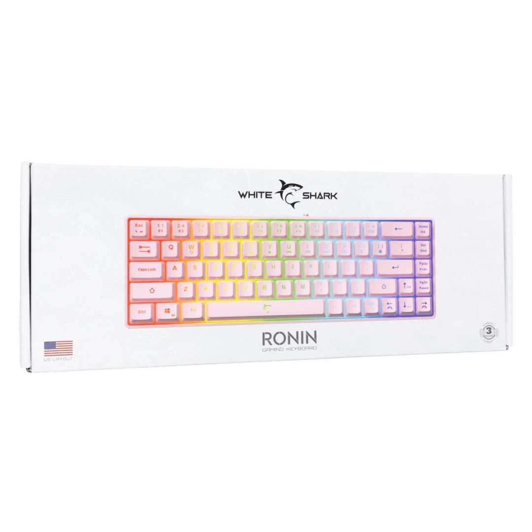 White Shark Ronin RGB Gaming keyboard Pink US White Shark Ronin RGB Gaming keyboard Pink US