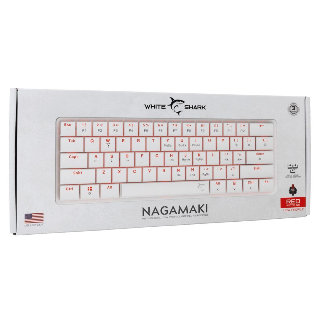White Shark Nagamaki RGB Gaming keyboard Black US White Shark Nagamaki RGB Gaming keyboard Black US