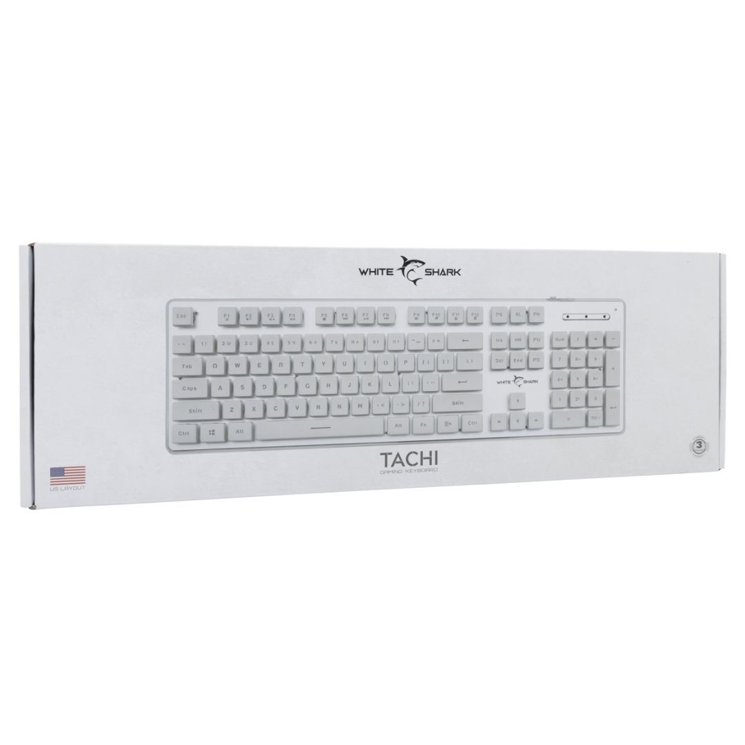 White Shark Tachi Gaming Keyboard White US White Shark Tachi Gaming Keyboard White US