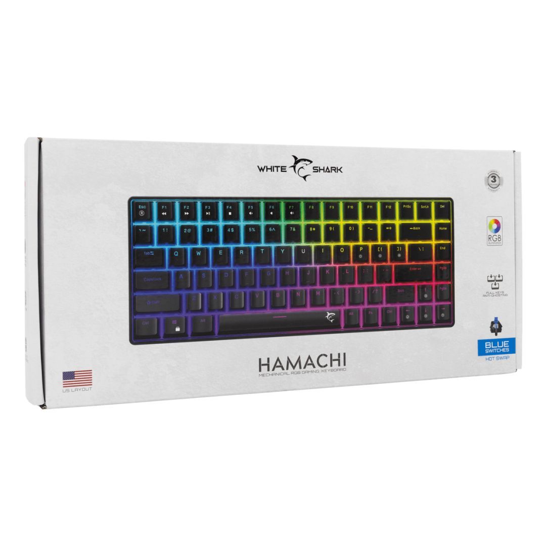 White Shark Hamachi RGB Gaming keyboard Black US White Shark Hamachi RGB Gaming keyboard Black US