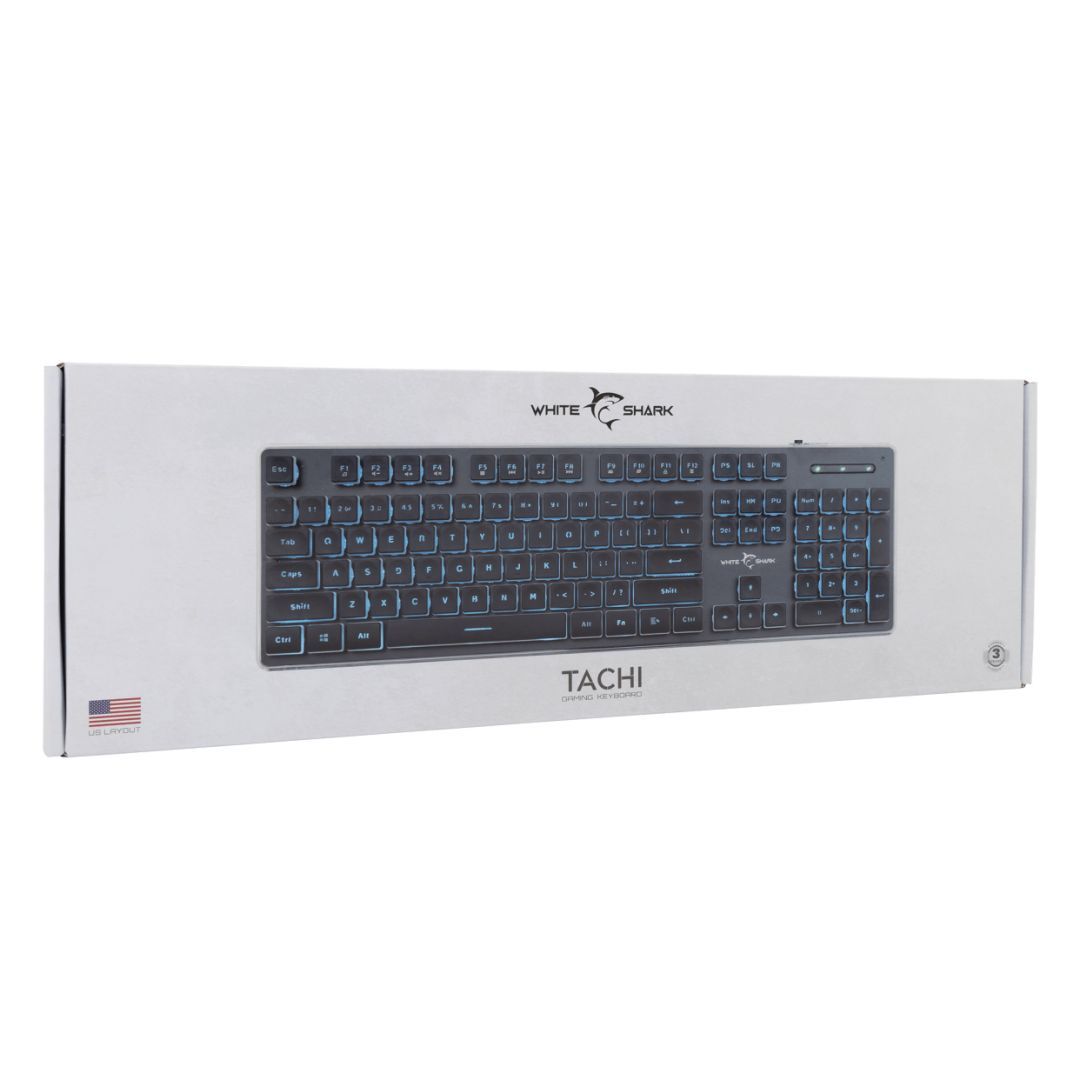 White Shark Tachi Gaming Keyboard Black US White Shark Tachi Gaming Keyboard Black US