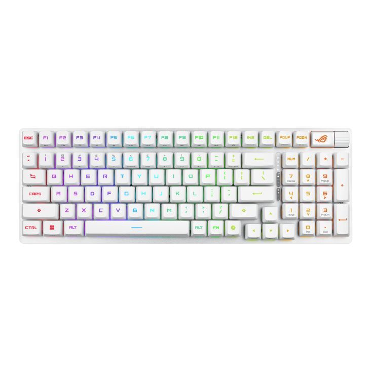Asus ROG Strix Scope II 96 RX Gaming Wireless Keyboard White UK Asus ROG Strix Scope II 96 RX Gaming Wireless Keyboard White UK