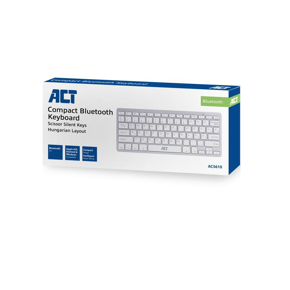 ACT AC5610 Portable Bluetooth Keyboard White HU ACT AC5610 Portable Bluetooth Keyboard White HU