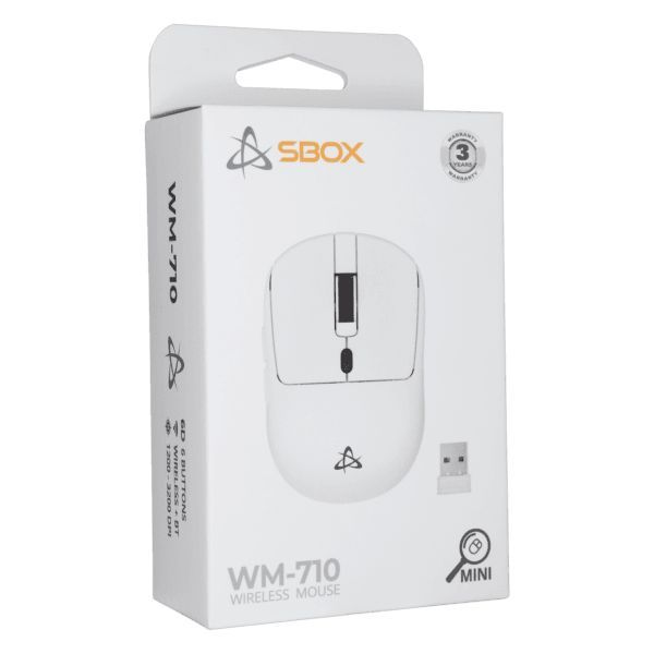 SBOX WM-710 Wireless Bluetooth Mouse White SBOX WM-710 Wireless Bluetooth Mouse White