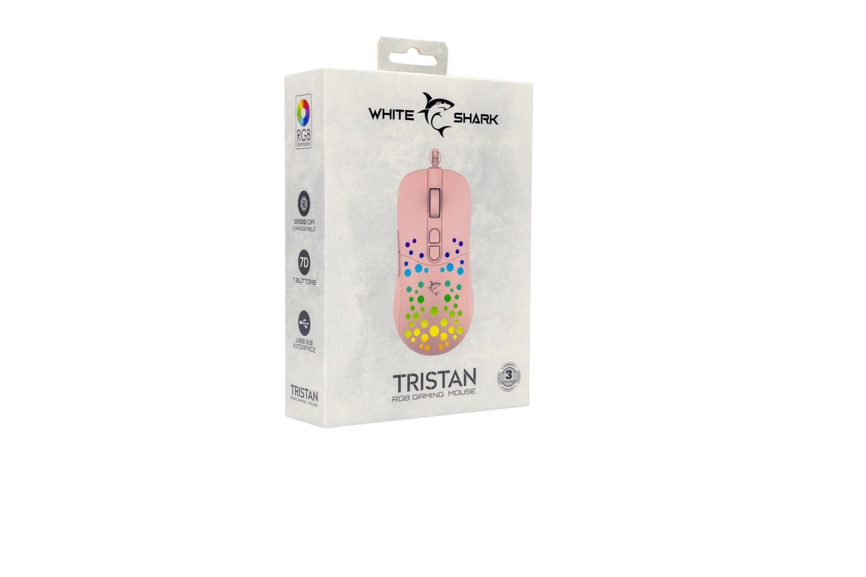 White Shark Tristan 2 Gaming Mouse Pink White Shark Tristan 2 Gaming Mouse Pink
