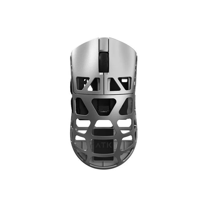 ATK Fierce X Lightweight Magnesium Alloy Gaming Wireless Mouse Silver Gray ATK Fierce X Lightweight Magnesium Alloy Gaming Wireless Mouse Silver Gray