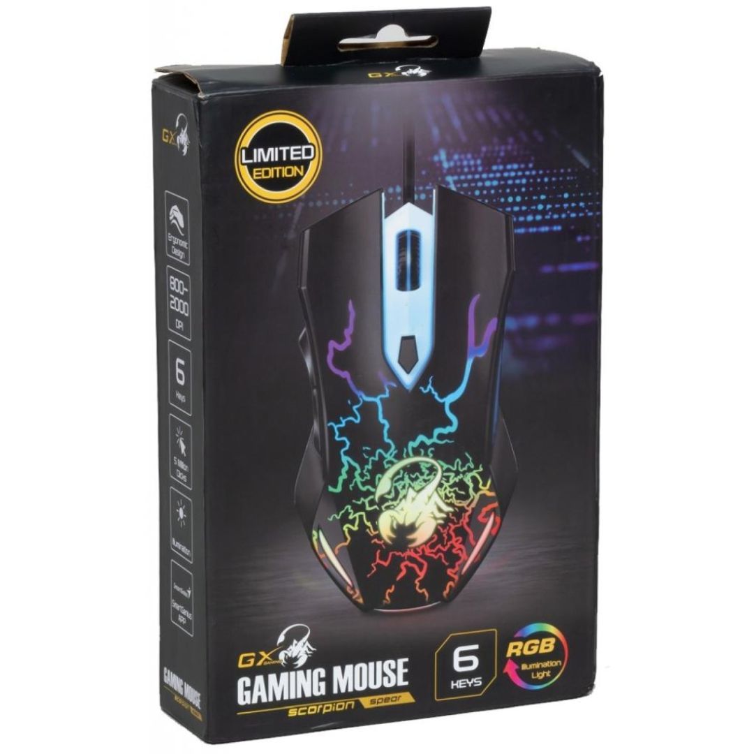 Genius Scorpion Spear Gaming mouse Black Genius Scorpion Spear Gaming mouse Black