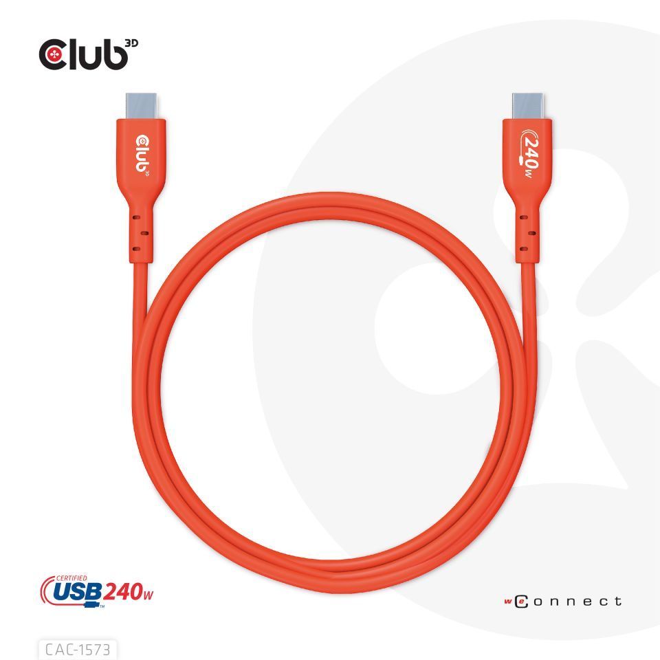Club3D USB2 Type-C cable 2m Red Club3D USB2 Type-C cable 2m Red