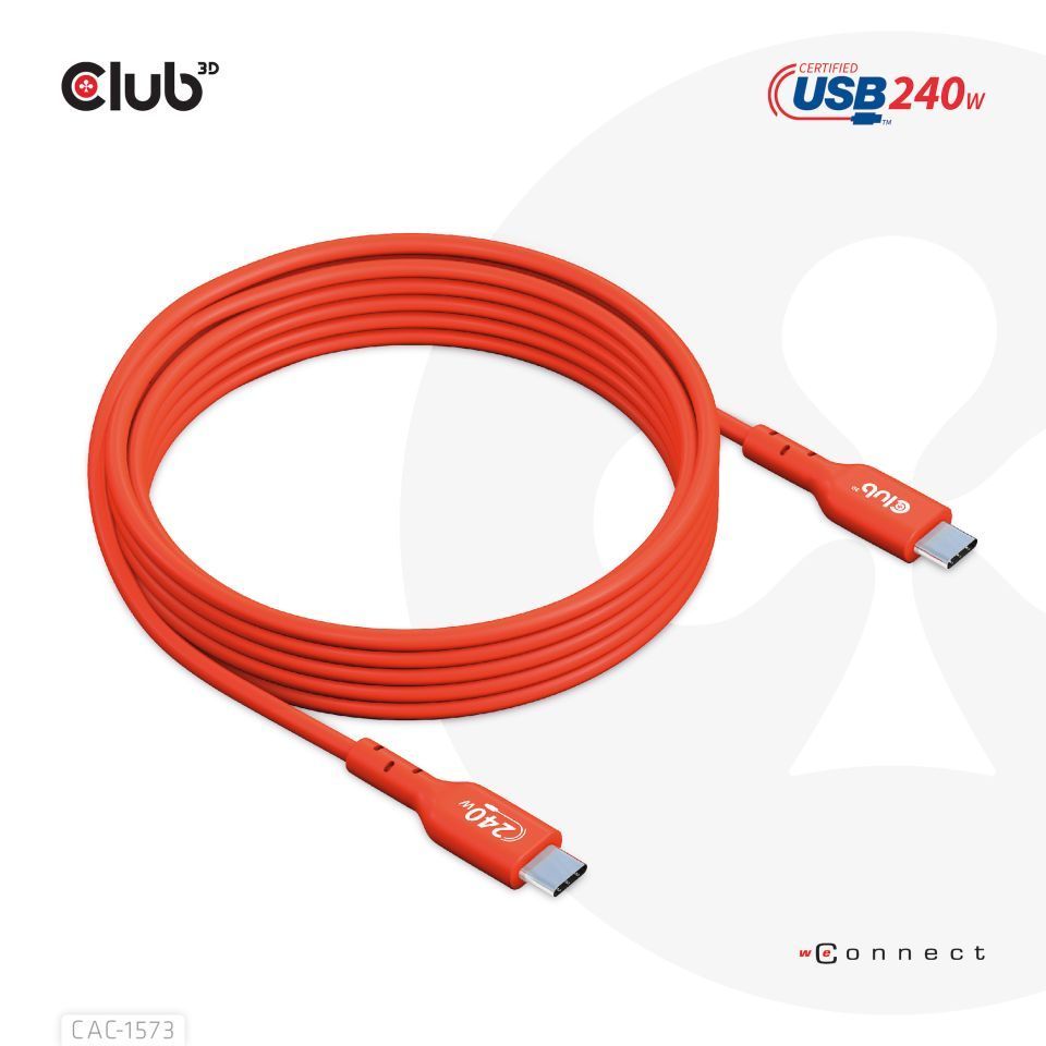 Club3D USB2 Type-C cable 2m Red Club3D USB2 Type-C cable 2m Red