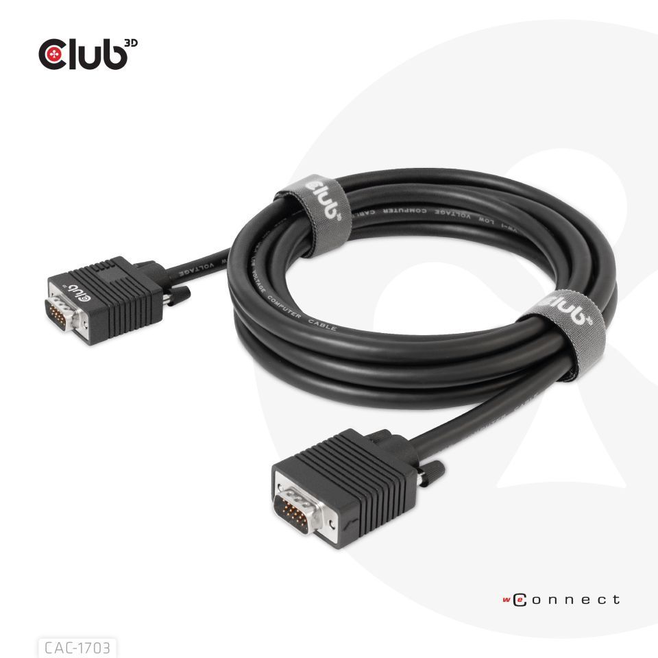 Club3D VGA Bidirectional cable 3m Black Club3D VGA Bidirectional cable 3m Black