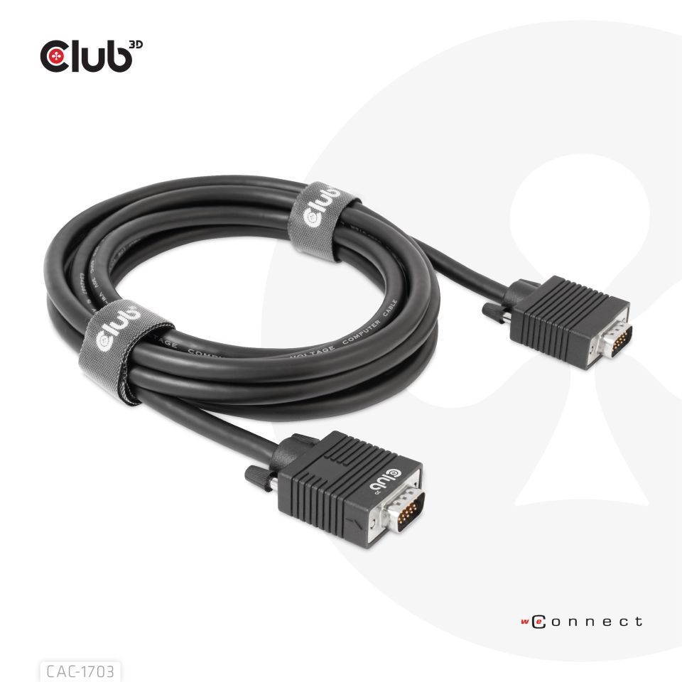 Club3D VGA Bidirectional cable 3m Black Club3D VGA Bidirectional cable 3m Black