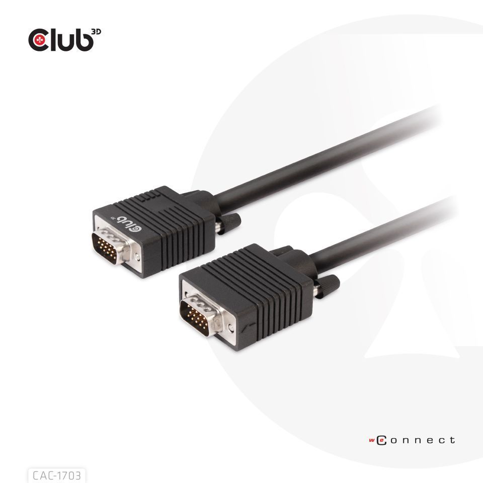 Club3D VGA Bidirectional cable 3m Black Club3D VGA Bidirectional cable 3m Black