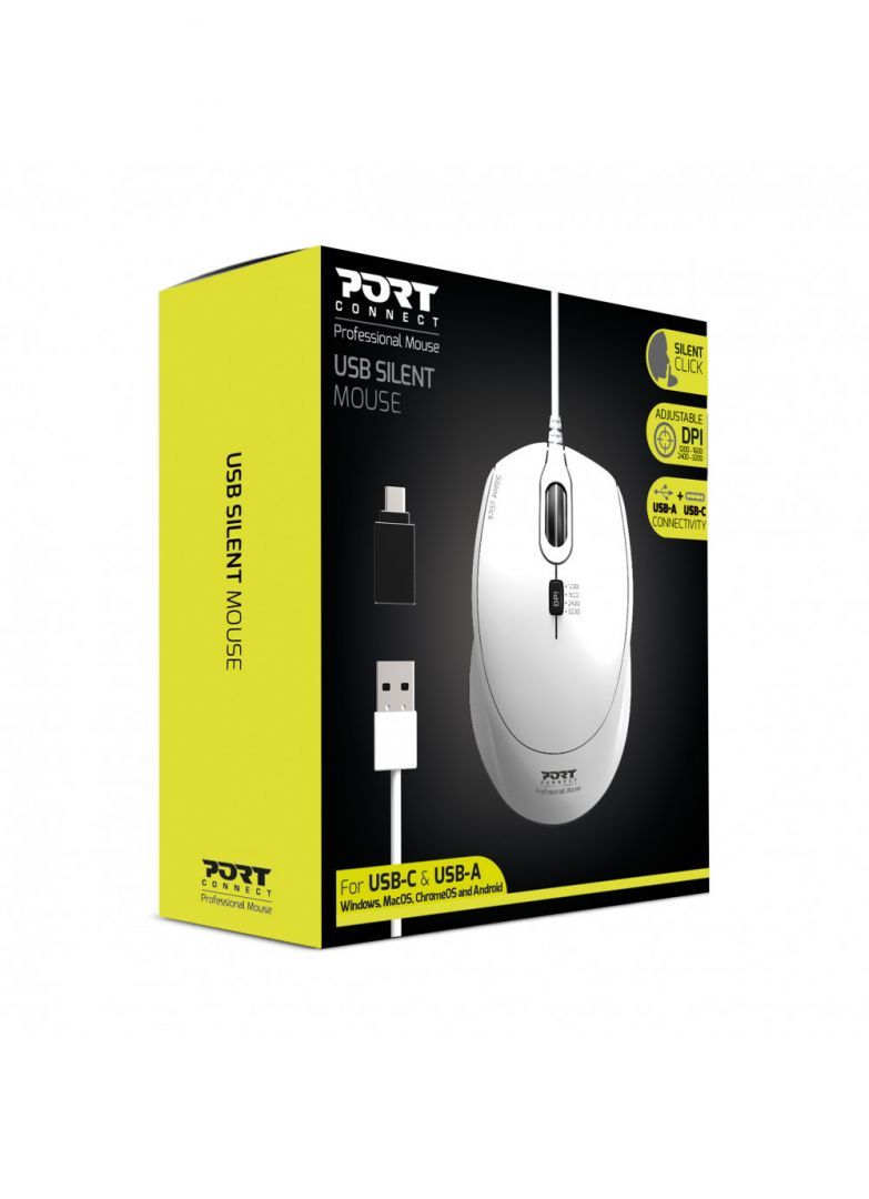 Port Designs Silent mouse White Port Designs Silent mouse White