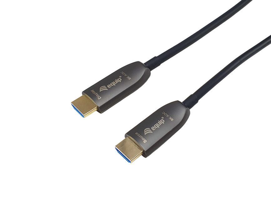 EQuip HDMI 2.1 Active Optic Armored Cable 8K/60Hz 4K/120Hz 48Gbps 25m Black EQuip HDMI 2.1 Active Optic Armored Cable 8K/60Hz 4K/120Hz 48Gbps 25m Black