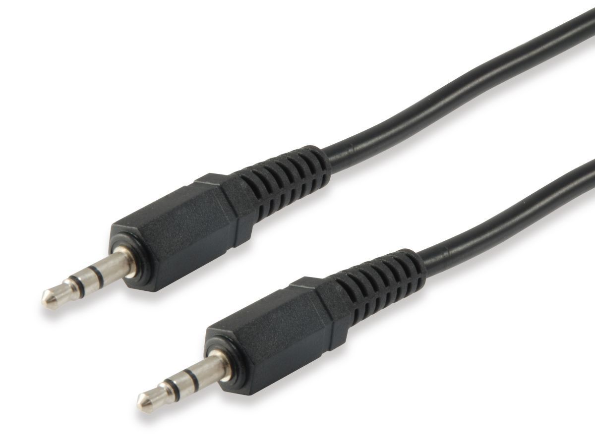 EQuip 3.5mm Male to Male Stereo Audio cable 2,5m Black EQuip 3.5mm Male to Male Stereo Audio cable 2,5m Black