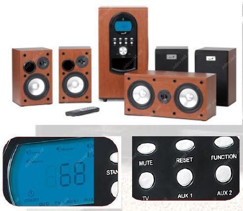 Genius SW-HF5.1 6000 II 5.1 hangszóró Dark Cherry Genius SW-HF5.1 6000 II 5.1 hangszóró Dark Cherry