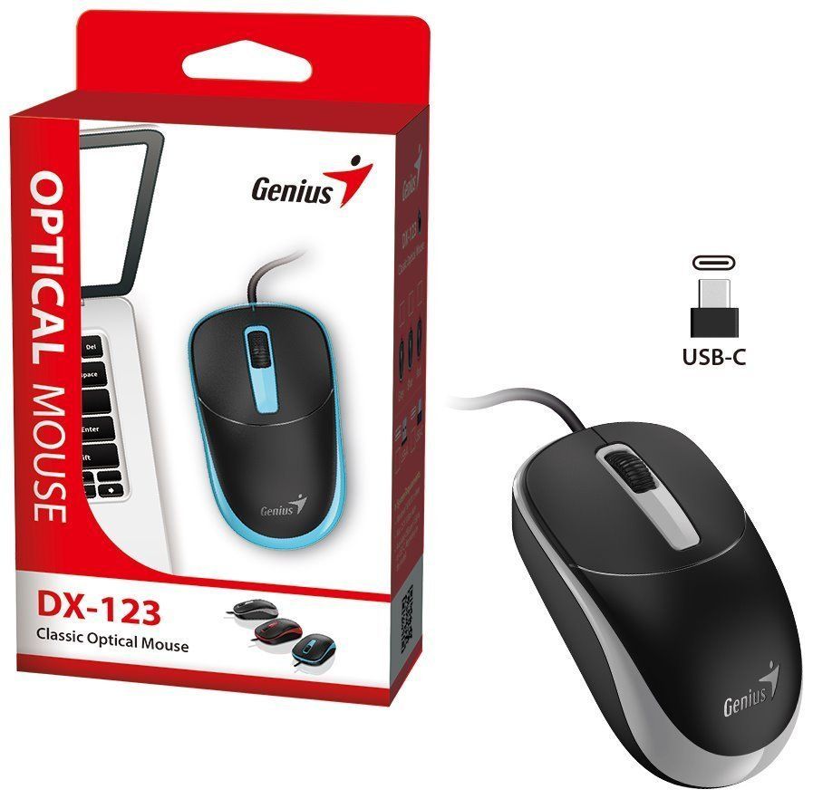 Genius DX-123 Wired Mouse Black/Grey Genius DX-123 Wired Mouse Black/Grey