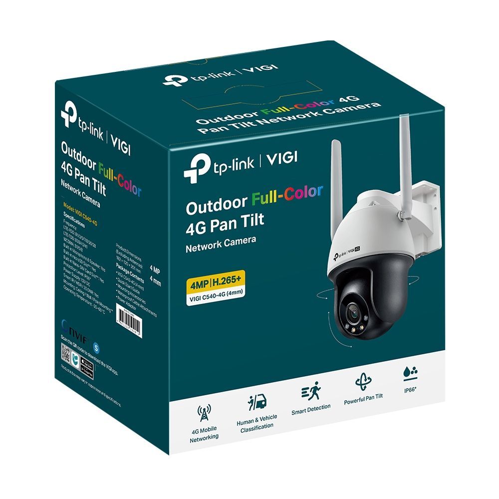 TP-Link VIGI C540-4G (4mm) 4MP Outdoor Full-Color Pan Tilt Network Camera TP-Link VIGI C540-4G (4mm) 4MP Outdoor Full-Color Pan Tilt Network Camera