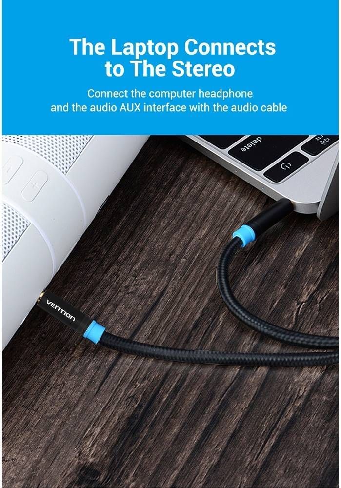 Vention Audio 3.5mm jack/M to 3.5mm jack/M cable 3m Black Vention Audio 3.5mm jack/M to 3.5mm jack/M cable 3m Black