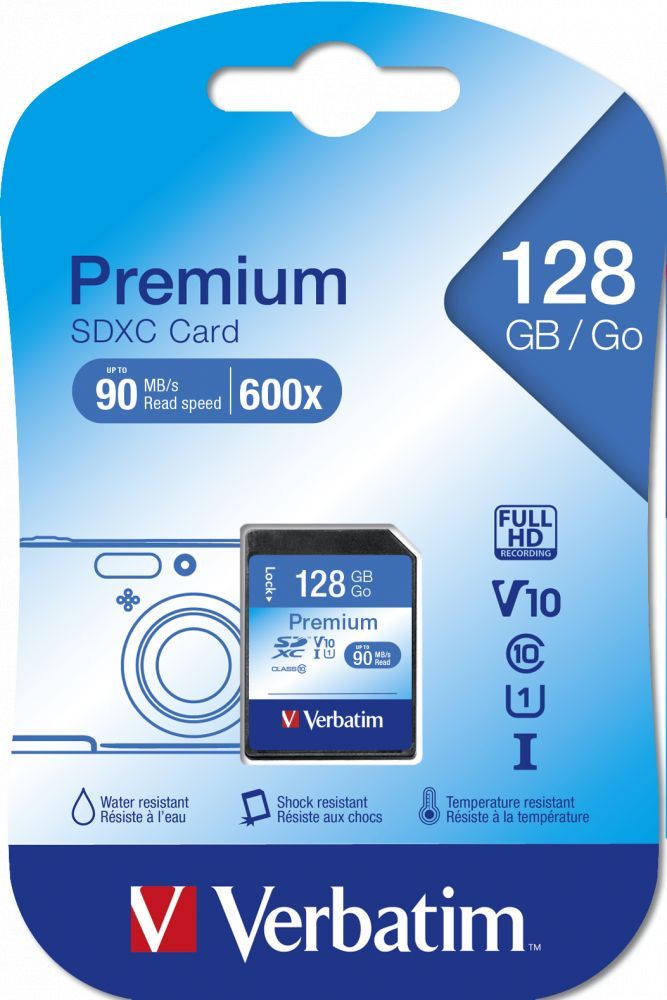 Verbatim 128GB SDXC Premium Class10 U1 V10 Verbatim 128GB SDXC Premium Class10 U1 V10