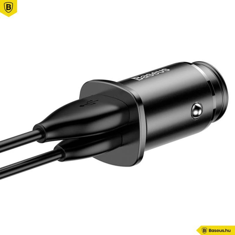 Baseus Square Car Charger Black Baseus Square Car Charger Black