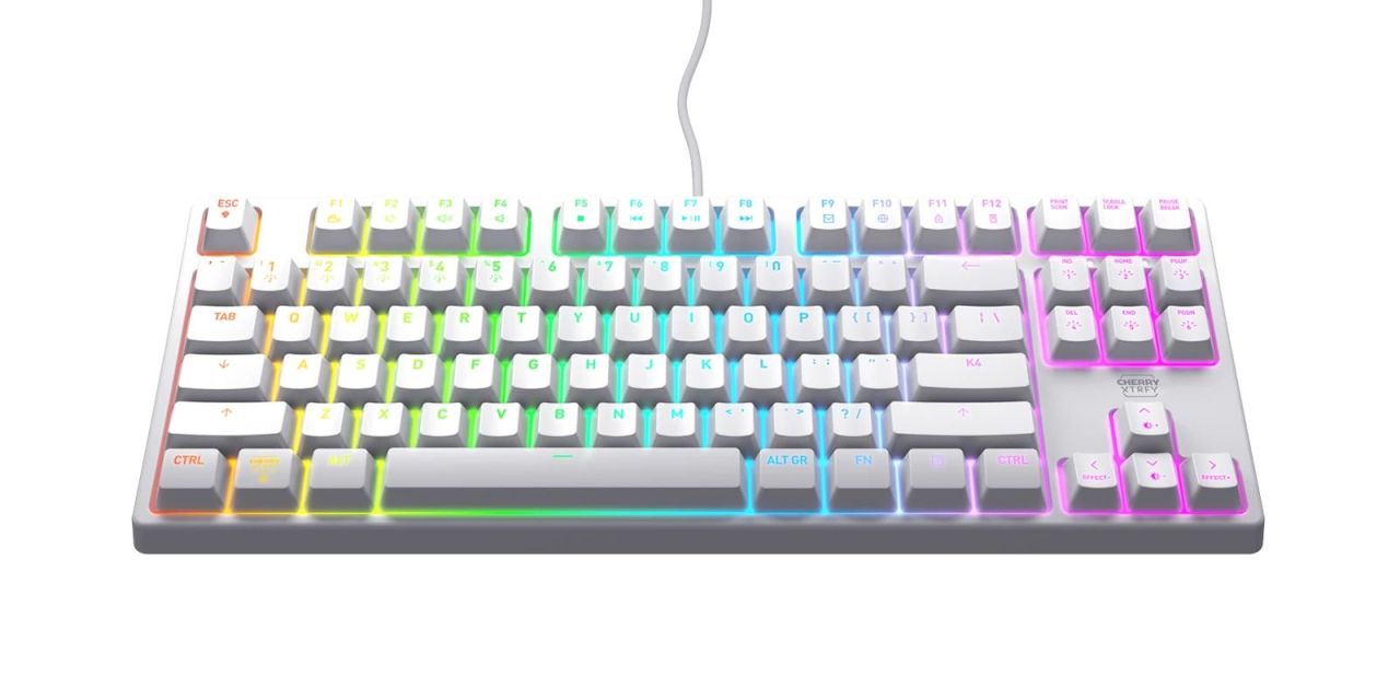 Cherry XTRFY K4V2 Mechanical Gaming RGB Keyboard White US Cherry XTRFY K4V2 Mechanical Gaming RGB Keyboard White US