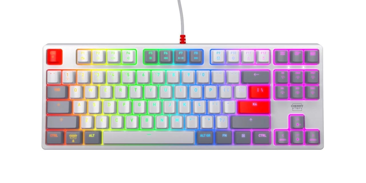 Cherry XTRFY K4V2 Mechanical Gaming RGB Keyboard Retro Edition US Cherry XTRFY K4V2 Mechanical Gaming RGB Keyboard Retro Edition US