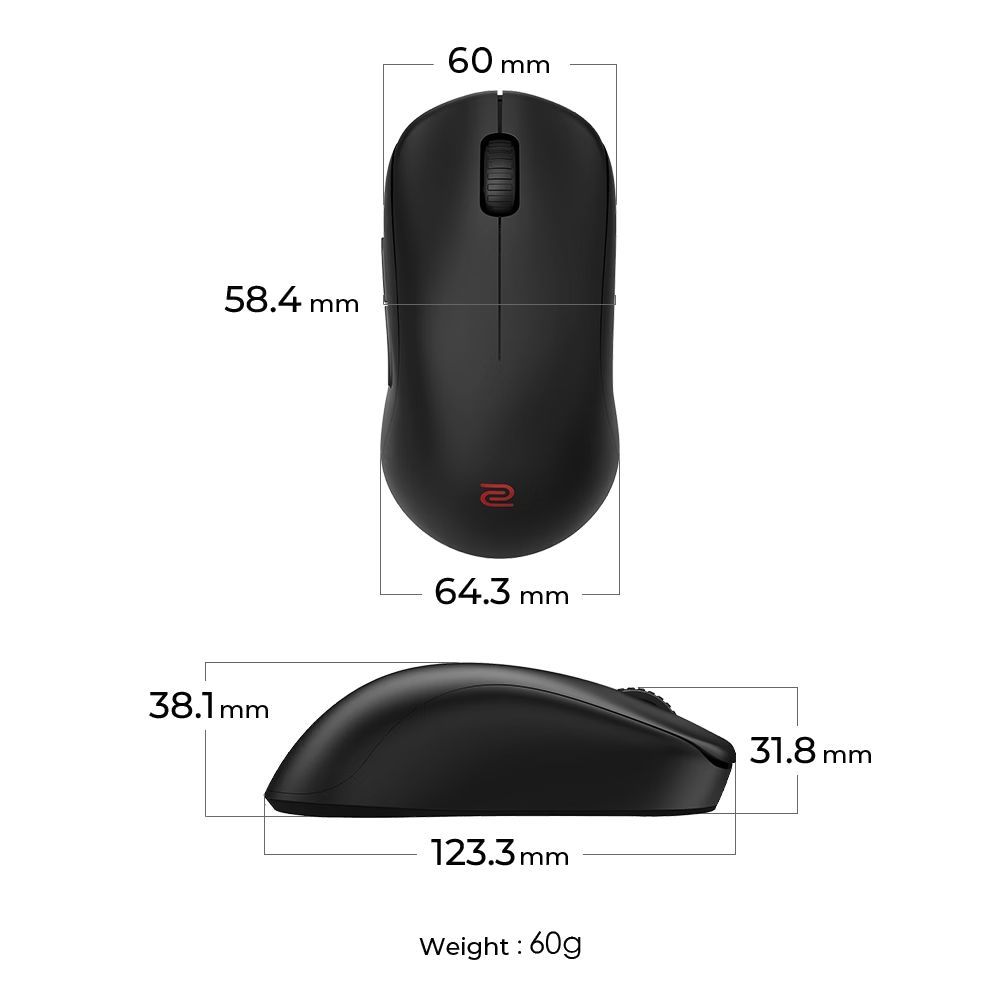 Zowie U2-DW Wireless Gaming Mouse Black Zowie U2-DW Wireless Gaming Mouse Black