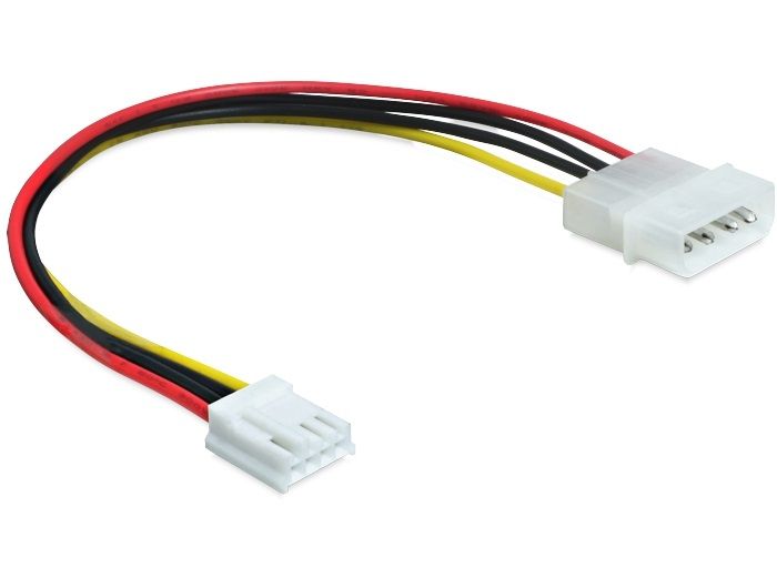 DeLock Cable Power 4 pin male > 4 pin floppy female 24cm DeLock Cable Power 4 pin male > 4 pin floppy female 24cm