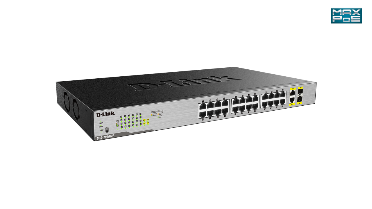 D-Link DGS-1026MP 26 Port Gigabit Max PoE Switch D-Link DGS-1026MP 26 Port Gigabit Max PoE Switch