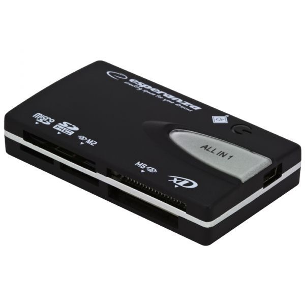Esperanza EA129 All-In-One USB Card Reader Black Esperanza EA129 All-In-One USB Card Reader Black