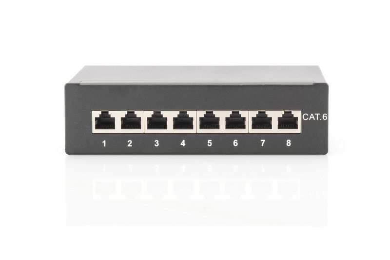 Digitus 8-port Patch Panel 1U Black Digitus 8-port Patch Panel 1U Black