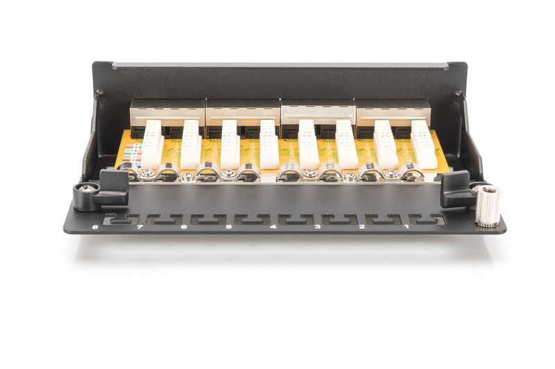 Digitus 8-port Patch Panel 1U Black Digitus 8-port Patch Panel 1U Black