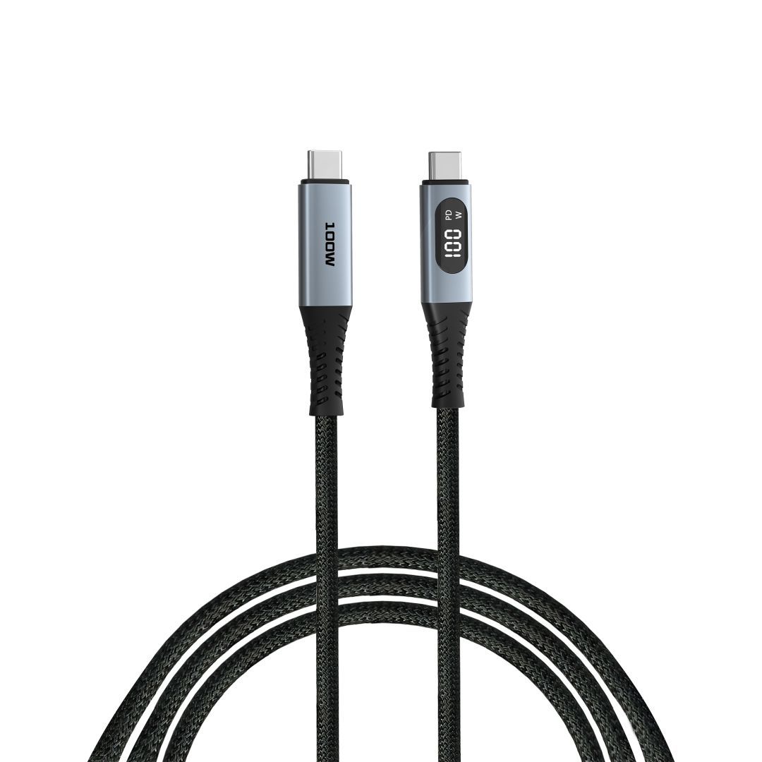 Verbatim Sync & Charge 100W Cable with Power Display 1,2m Black Verbatim Sync & Charge 100W Cable with Power Display 1,2m Black