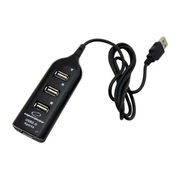 Esperanza EA116 4xPort HUB USB 2.0 Black Esperanza EA116 4xPort HUB USB 2.0 Black