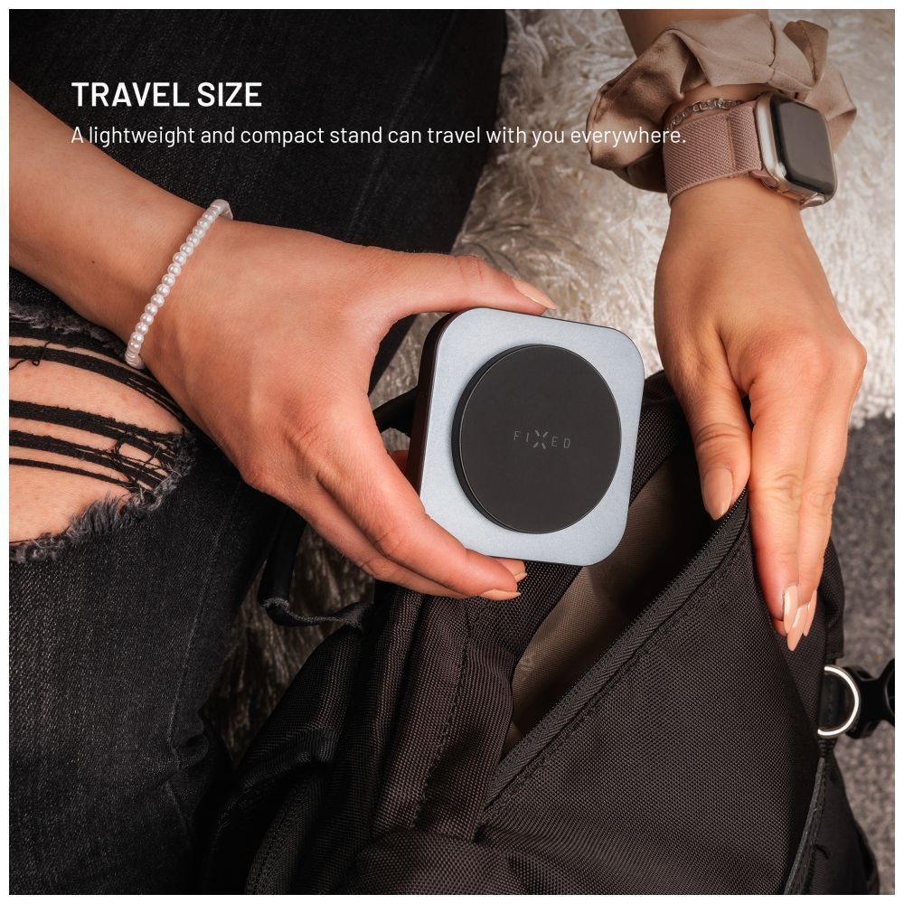 FIXED MagFlex vezeték nélküli töltő, 3 eszköz egyidejű töltése, MagSafe támogatás, szürke FIXED MagFlex vezeték nélküli töltő, 3 eszköz egyidejű töltése, MagSafe támogatás, szürke