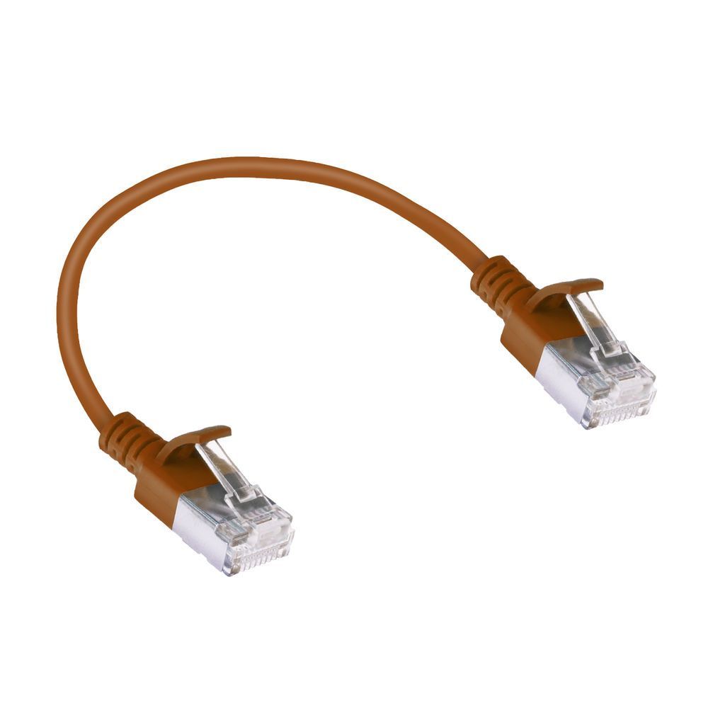ACT CAT6A U-UTP Patch Cable 0,15m Brown ACT CAT6A U-UTP Patch Cable 0,15m Brown