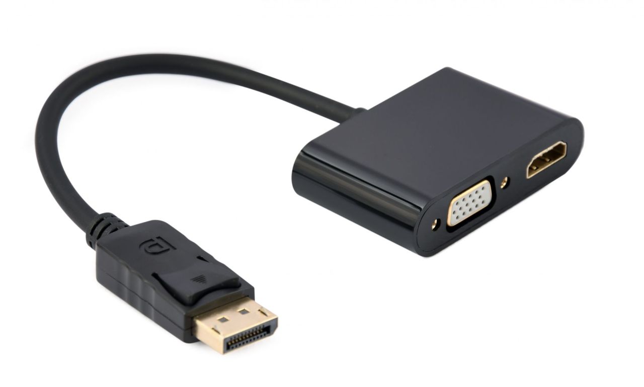 Gembird A-DPM-HDMIFVGAF-01 DisplayPort male to HDMI female + VGA female adapter cable Black Gembird A-DPM-HDMIFVGAF-01 DisplayPort male to HDMI female + VGA female adapter cable Black
