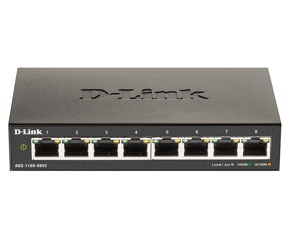 D-Link DGS-1100-08V2 8-Port Gigabit Smart Managed Switch D-Link DGS-1100-08V2 8-Port Gigabit Smart Managed Switch