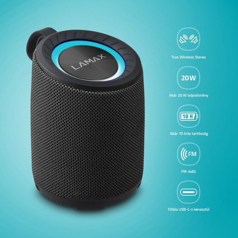 Lamax Waver1 Bluetooth Speaker Black Lamax Waver1 Bluetooth Speaker Black