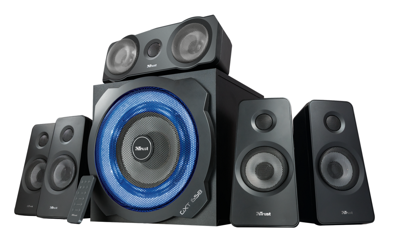 Trust GXT 658 Tytan 5.1 Surround Speaker System Black Trust GXT 658 Tytan 5.1 Surround Speaker System Black